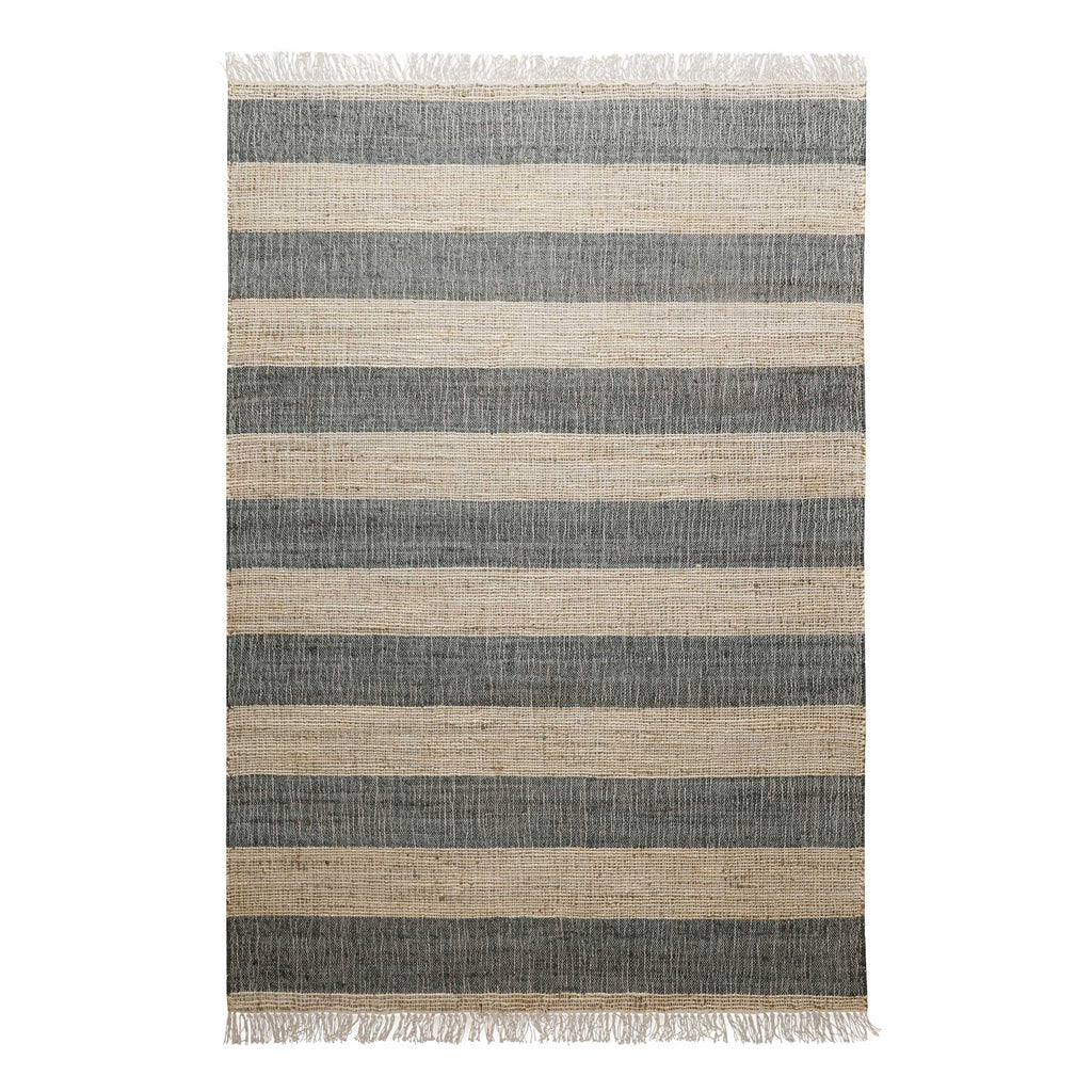 Handwebteppich Beige Grün aus Naturfaser "Virgil" Green Looop