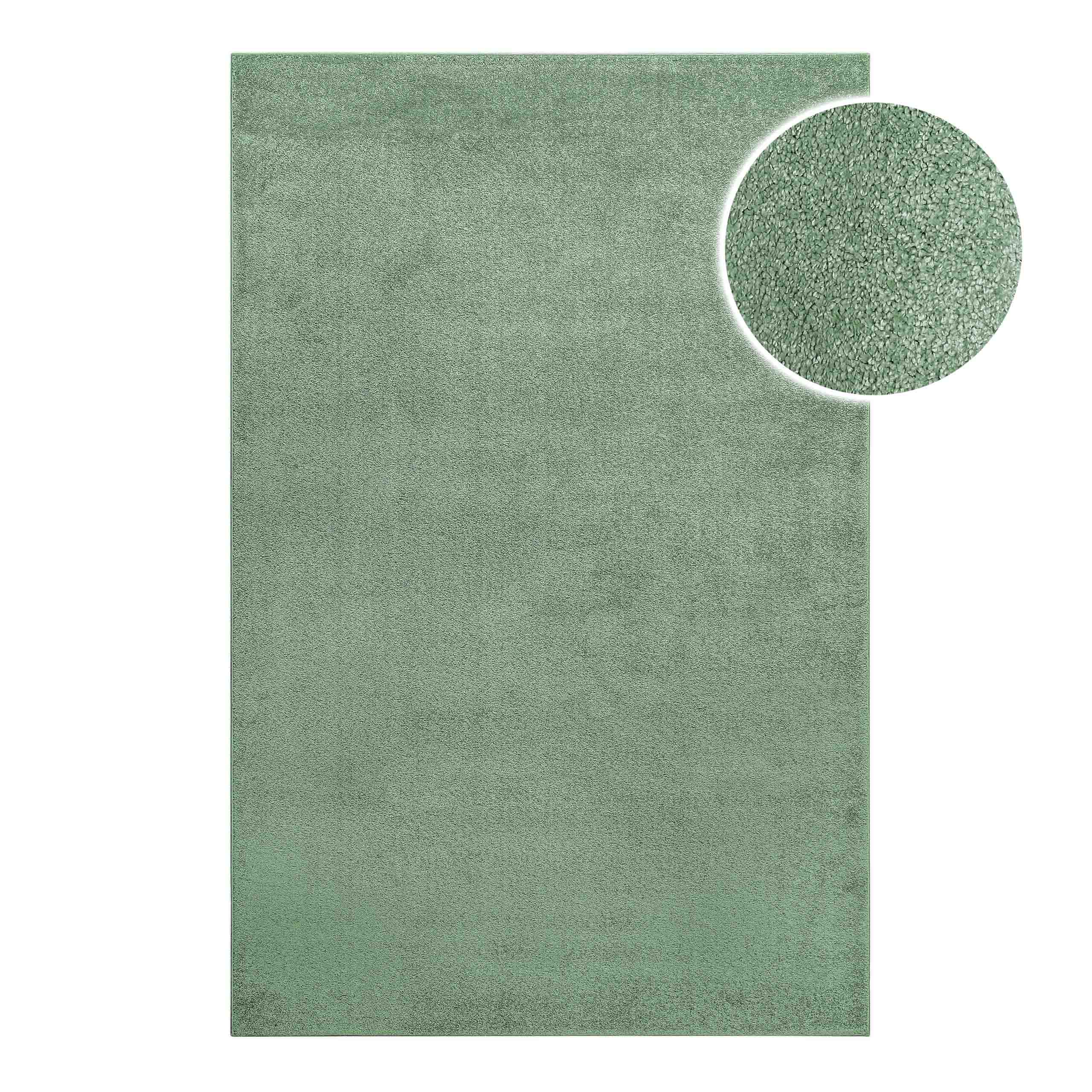 Teppich Mint Grün Kurzflor "Lotta" WECONhome Basics