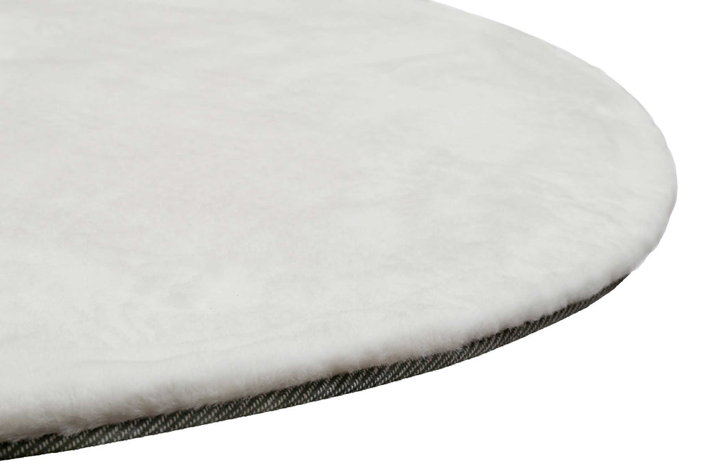 Teppich Rund Weiß flauschig und weich "Anna" WECONhome Basics