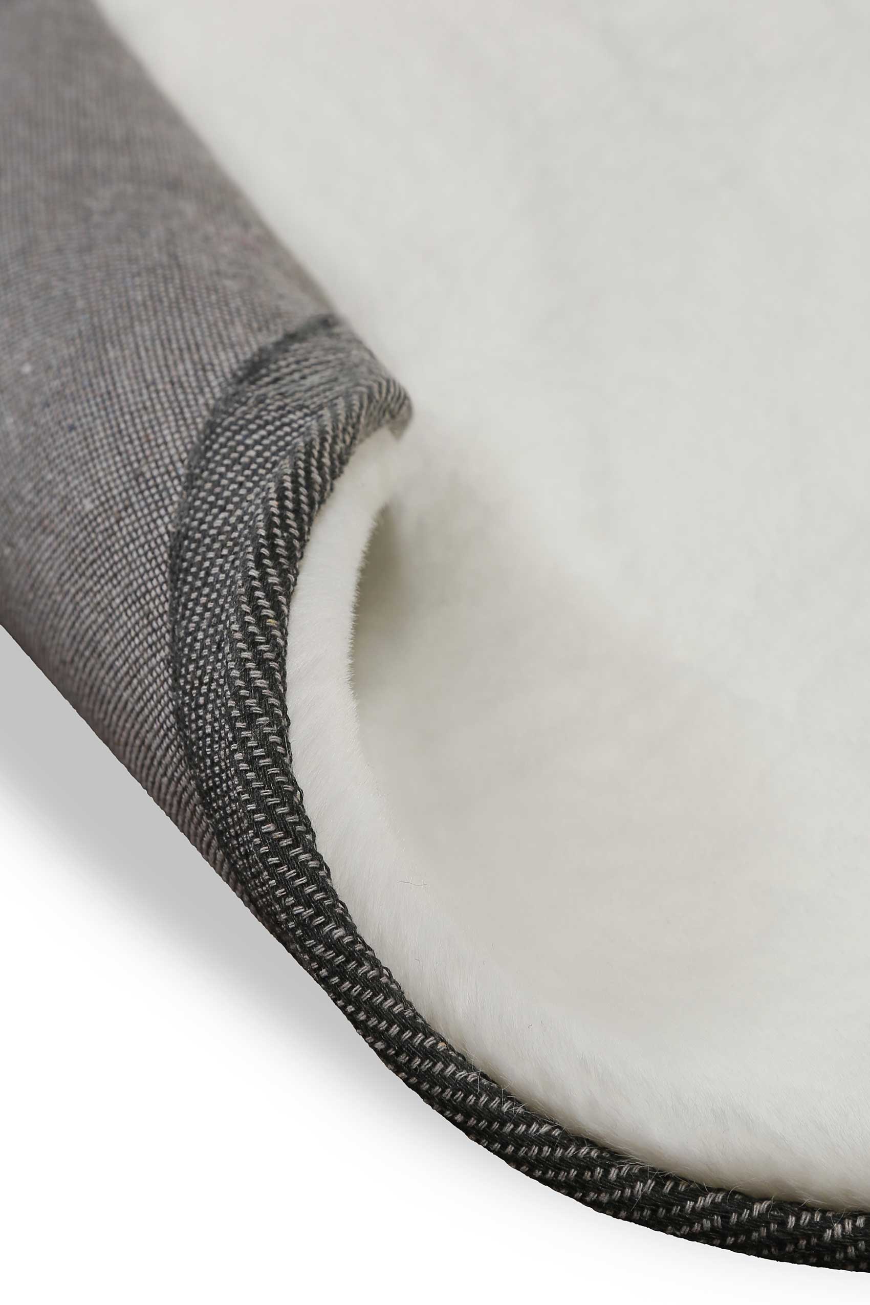 Teppich Rund Weiß flauschig und weich "Anna" WECONhome Basics