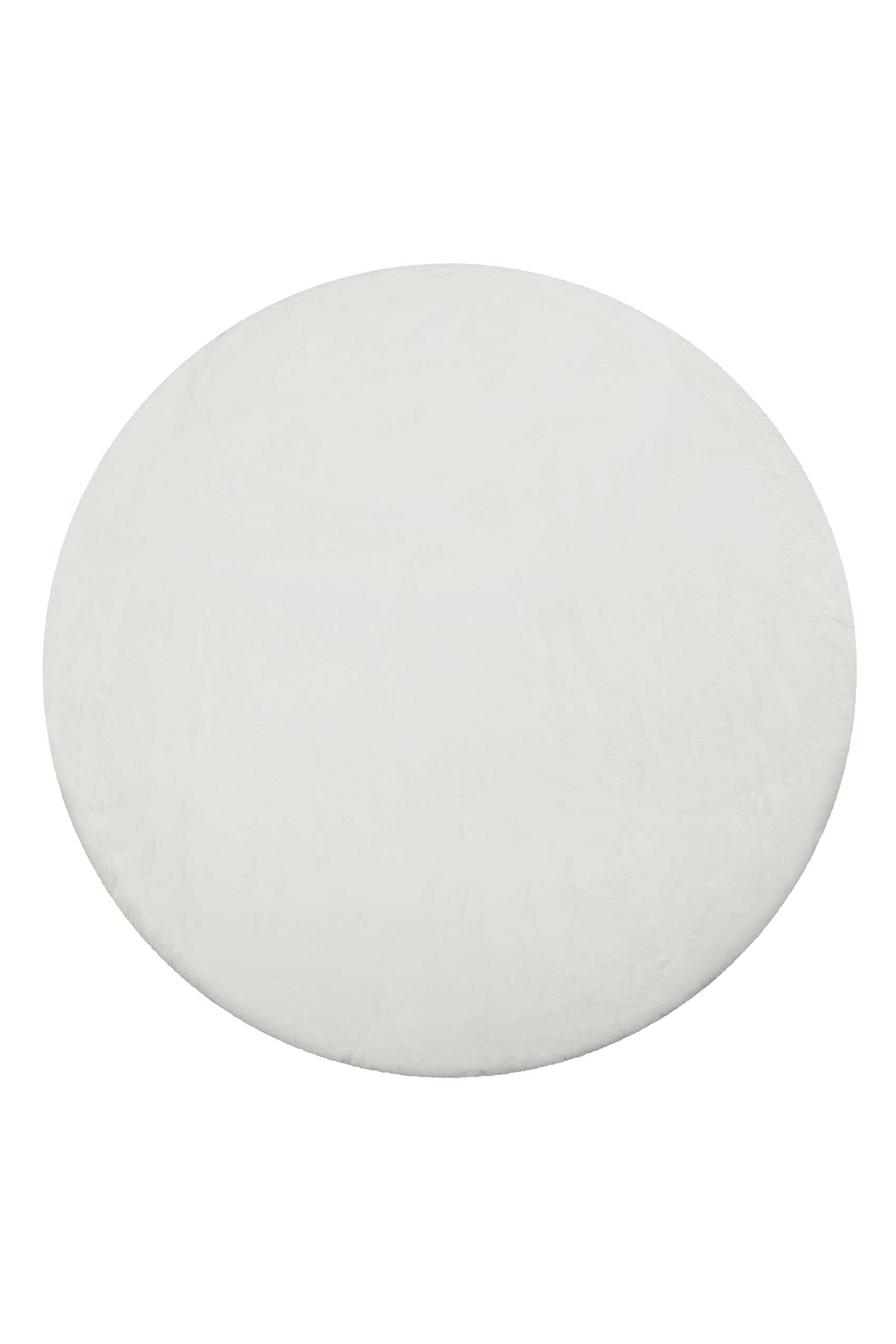 Teppich Rund Weiß flauschig und weich "Anna" WECONhome Basics