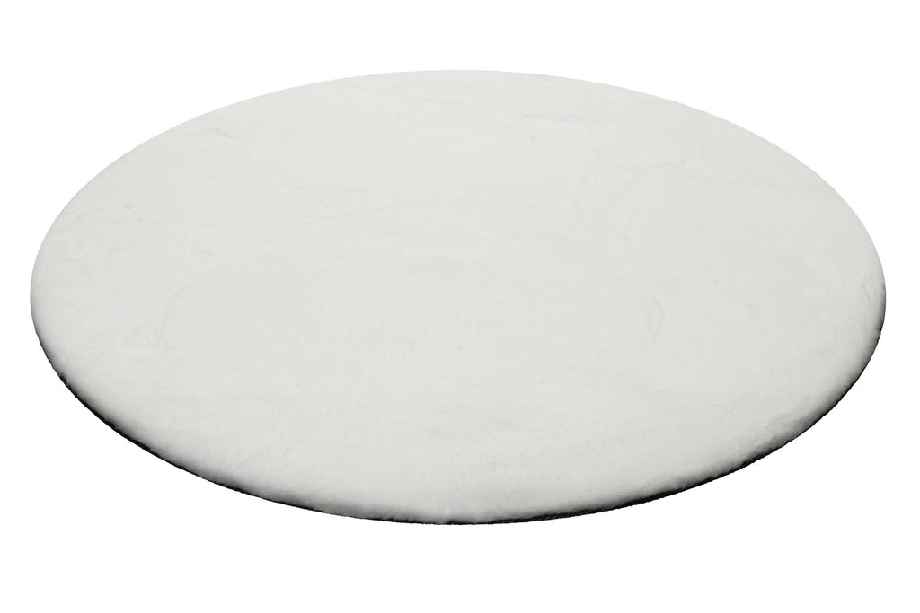Teppich Rund Weiß flauschig und weich "Anna" WECONhome Basics