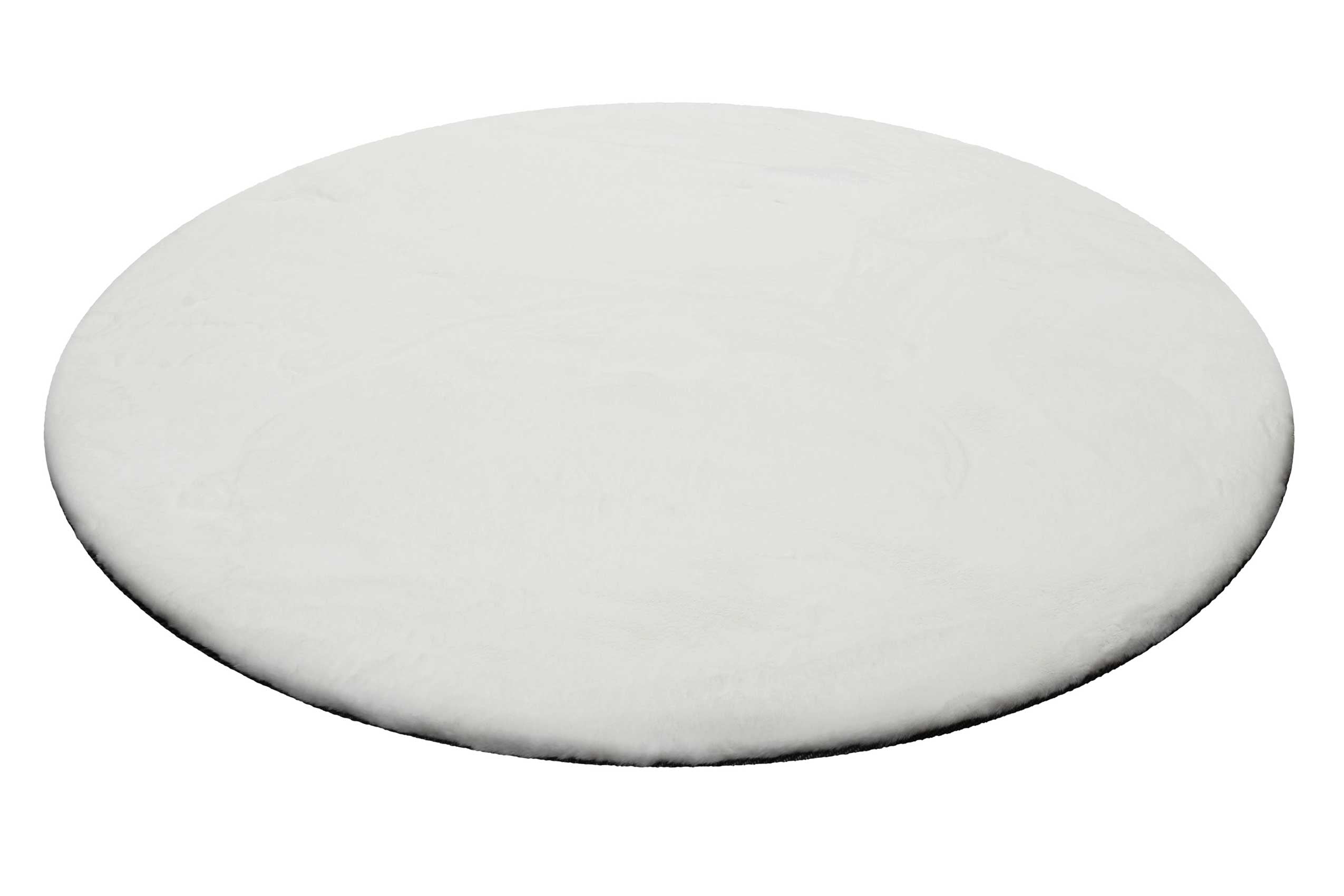 Teppich Rund Weiß flauschig und weich "Anna" WECONhome Basics