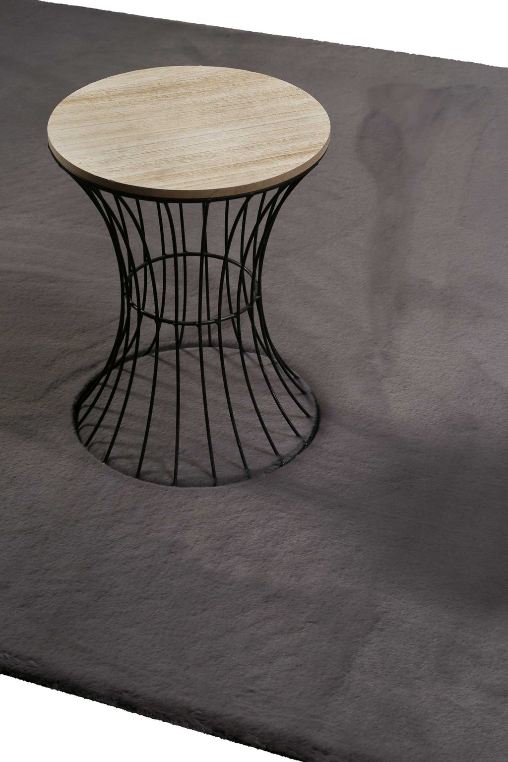 Kunstfell Teppich Anthrazit flauschig und weich "Anna" WECONhome Basics