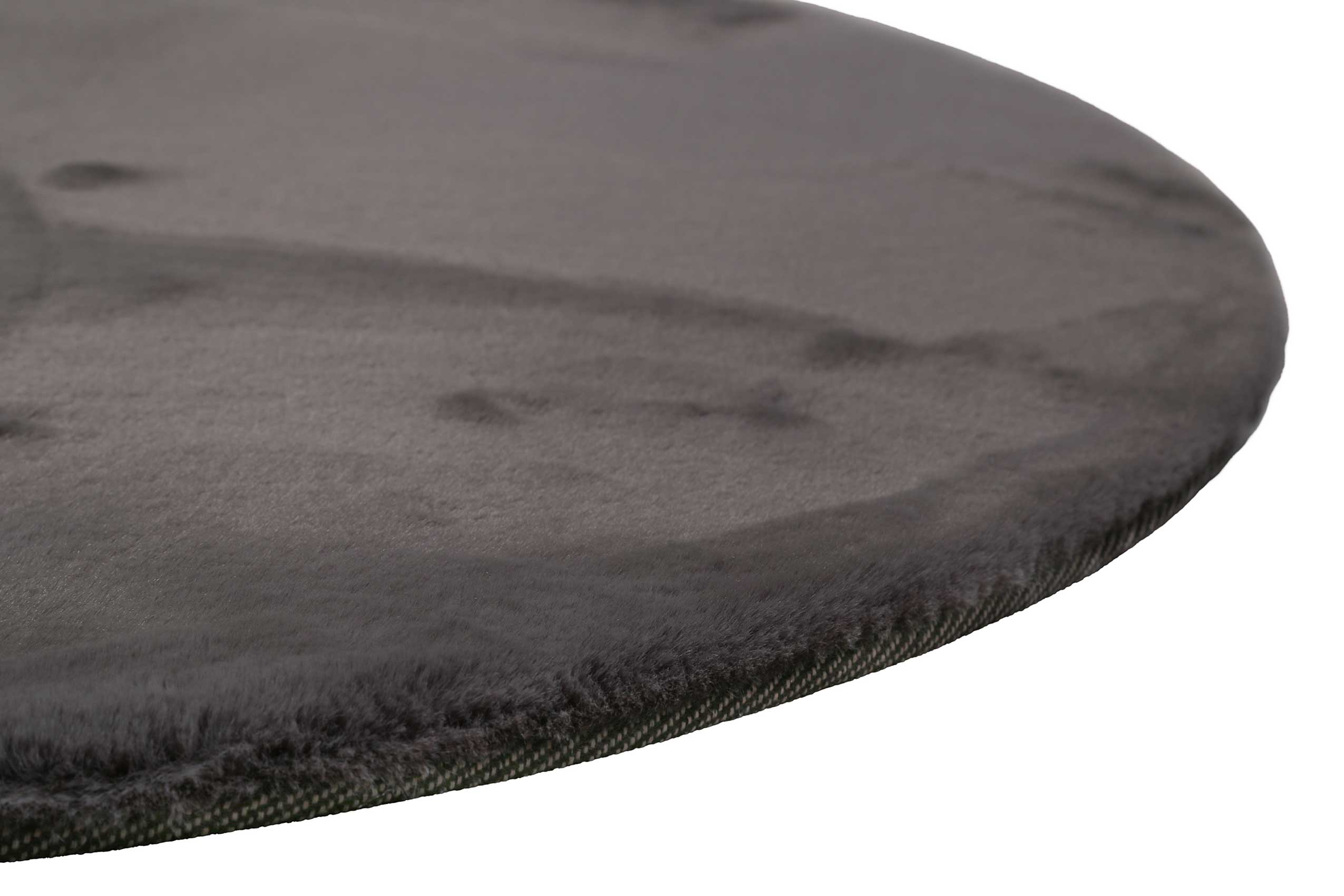 Teppich Rund Anthrazit flauschig und weich "Anna" WECONhome Basics