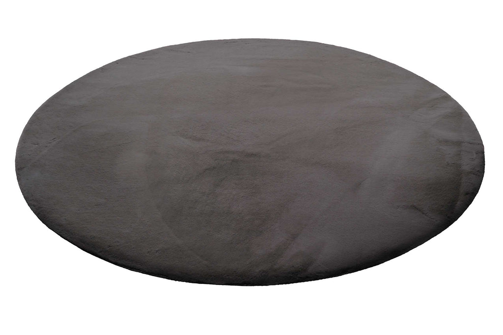 Teppich Rund Anthrazit flauschig und weich "Anna" WECONhome Basics