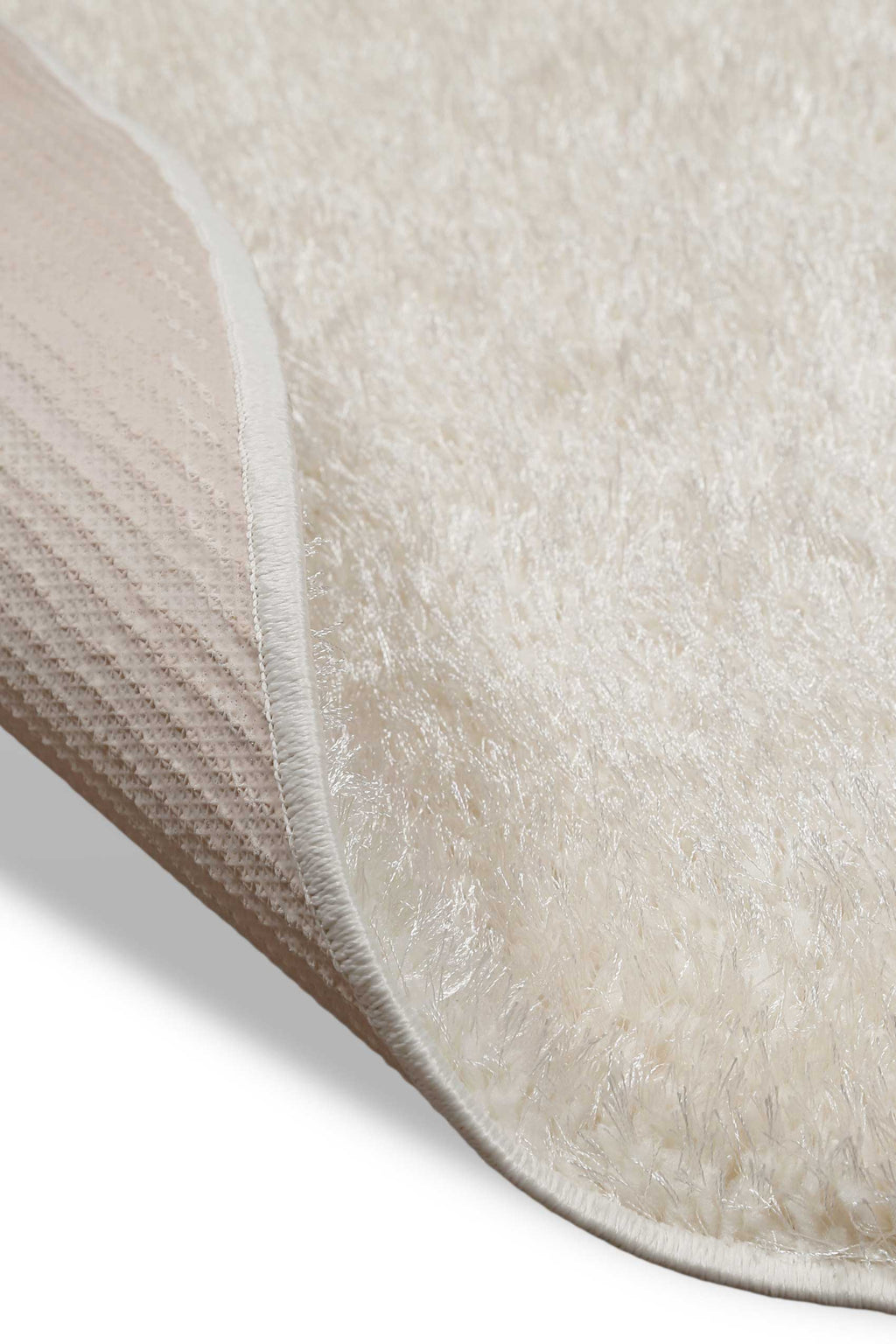 Teppich Rund Creme Weiß Hochflor "Fanny" WECONhome Basics