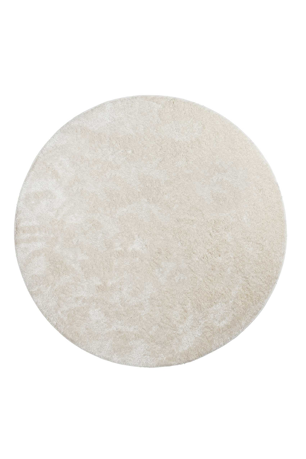 Teppich Rund Creme Weiß Hochflor "Fanny" WECONhome Basics