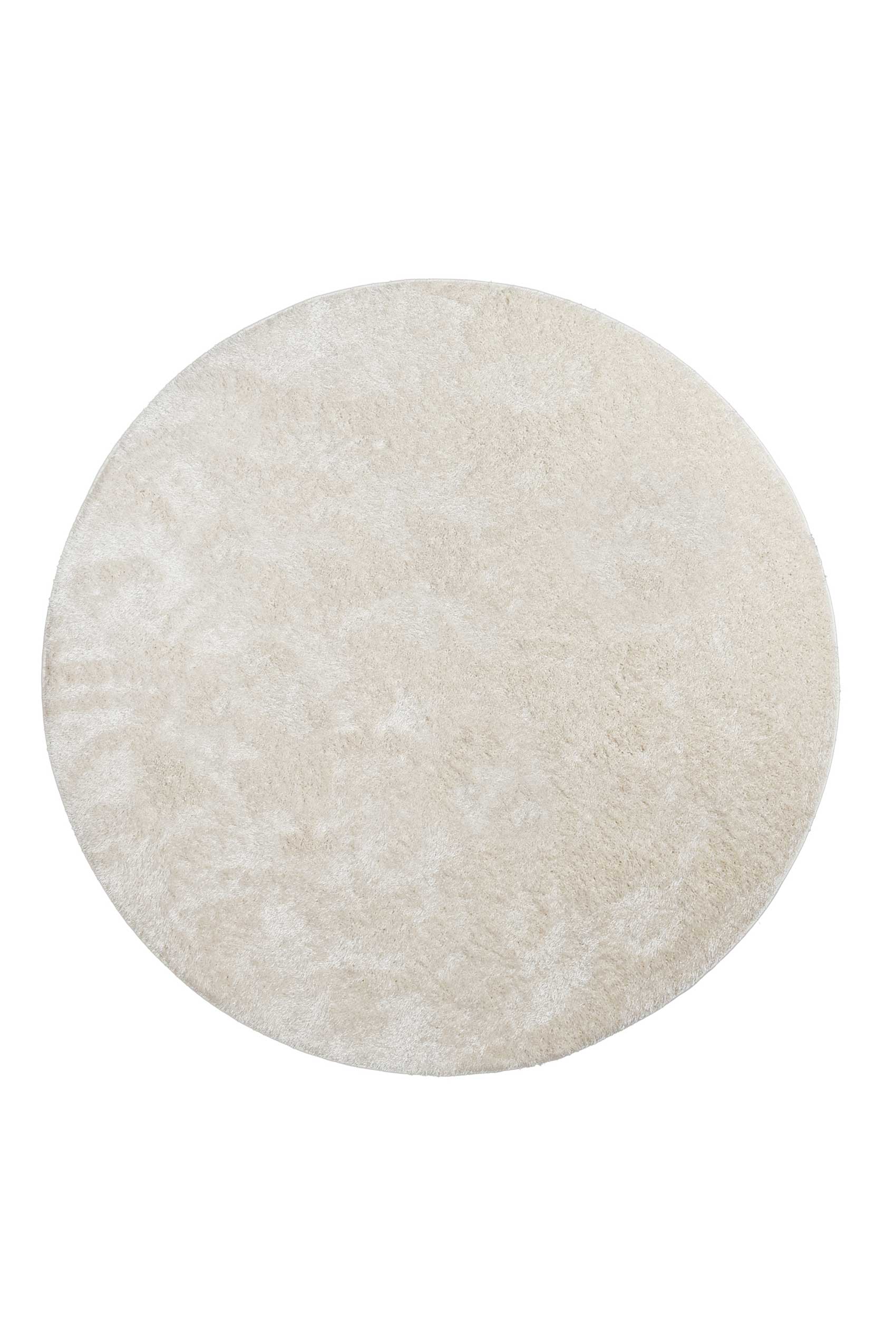 Teppich Rund Creme Weiß Hochflor "Fanny" WECONhome Basics