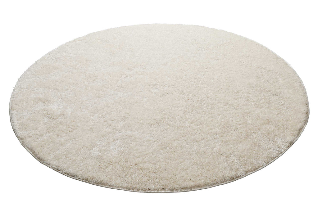 Teppich Rund Creme Weiß Hochflor "Fanny" WECONhome Basics