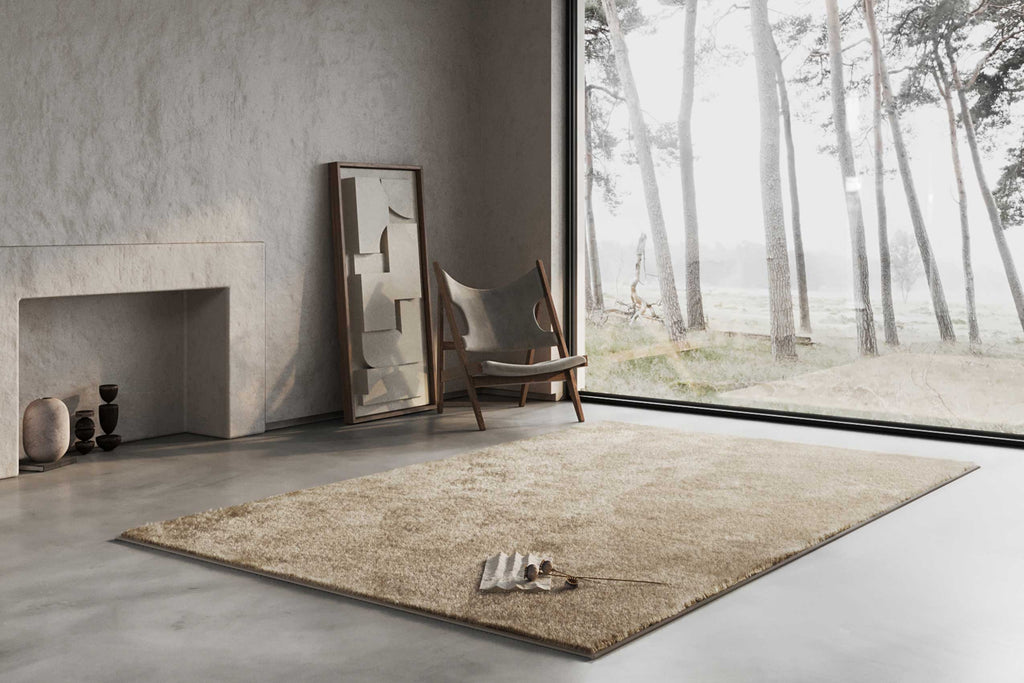 Teppich Beige Sand Hochflor "Fanny" WECONhome Basics