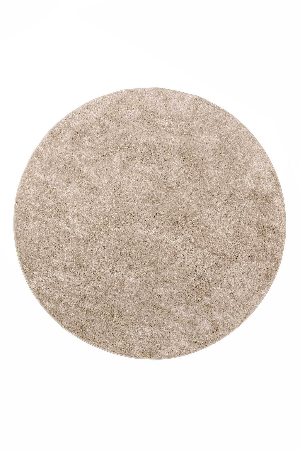 Teppich Rund Beige Sand Hochflor "Fanny" WECONhome Basics