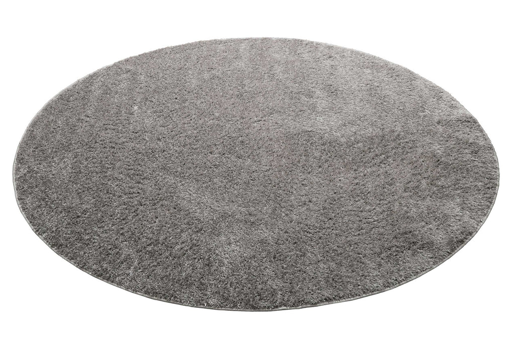 Teppich Rund Grau Hochflor "Fanny" WECONhome Basics