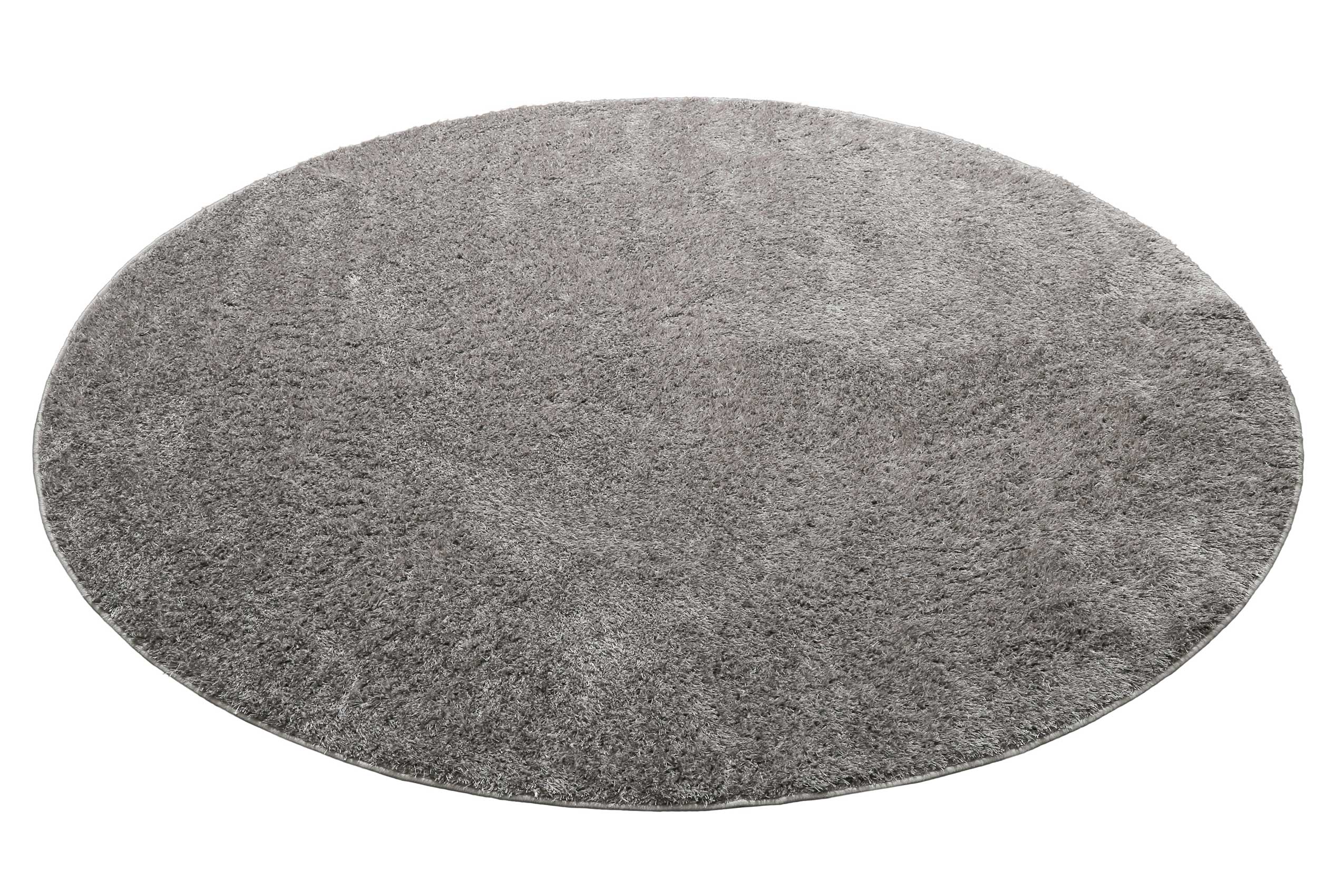 Teppich Rund Grau Hochflor "Fanny" WECONhome Basics