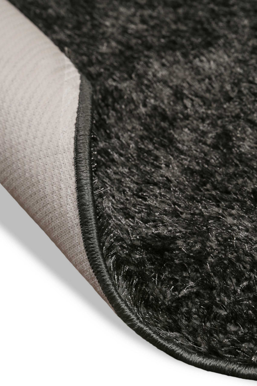 Teppich Rund Anthrazit Hochflor "Fanny" WECONhome Basics