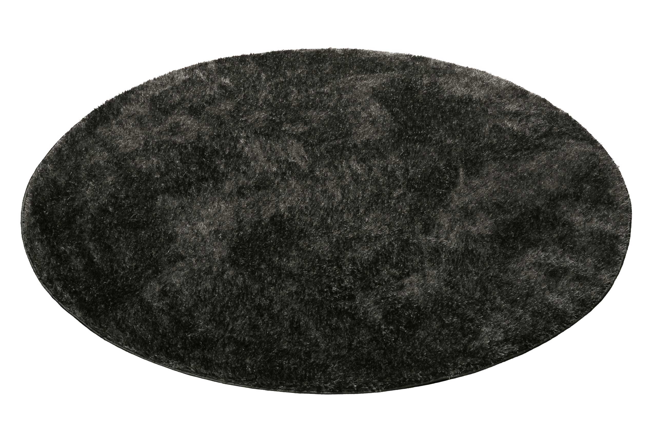 Teppich Rund Anthrazit Hochflor "Fanny" WECONhome Basics