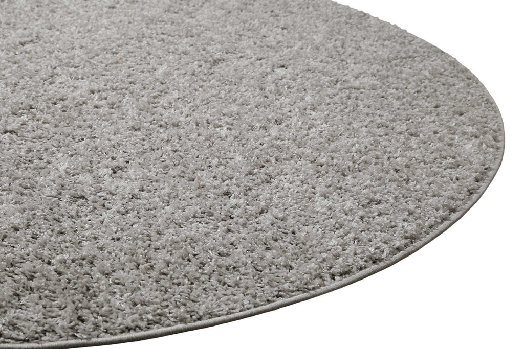 Teppich Rund Grau Hochflor "Greta" WECONhome Basics