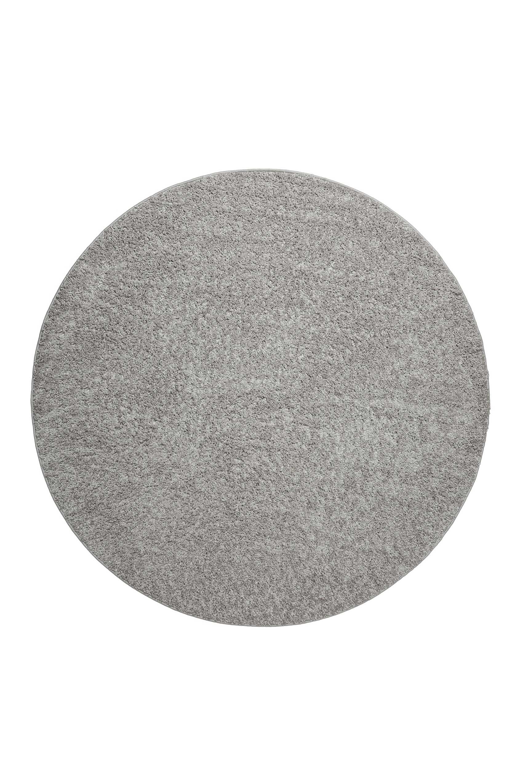 Teppich Rund Grau Hochflor "Greta" WECONhome Basics