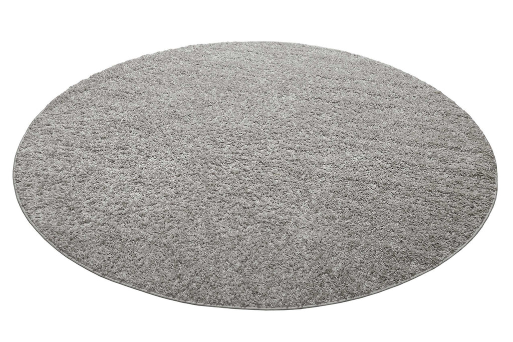 Teppich Rund Grau Hochflor "Greta" WECONhome Basics