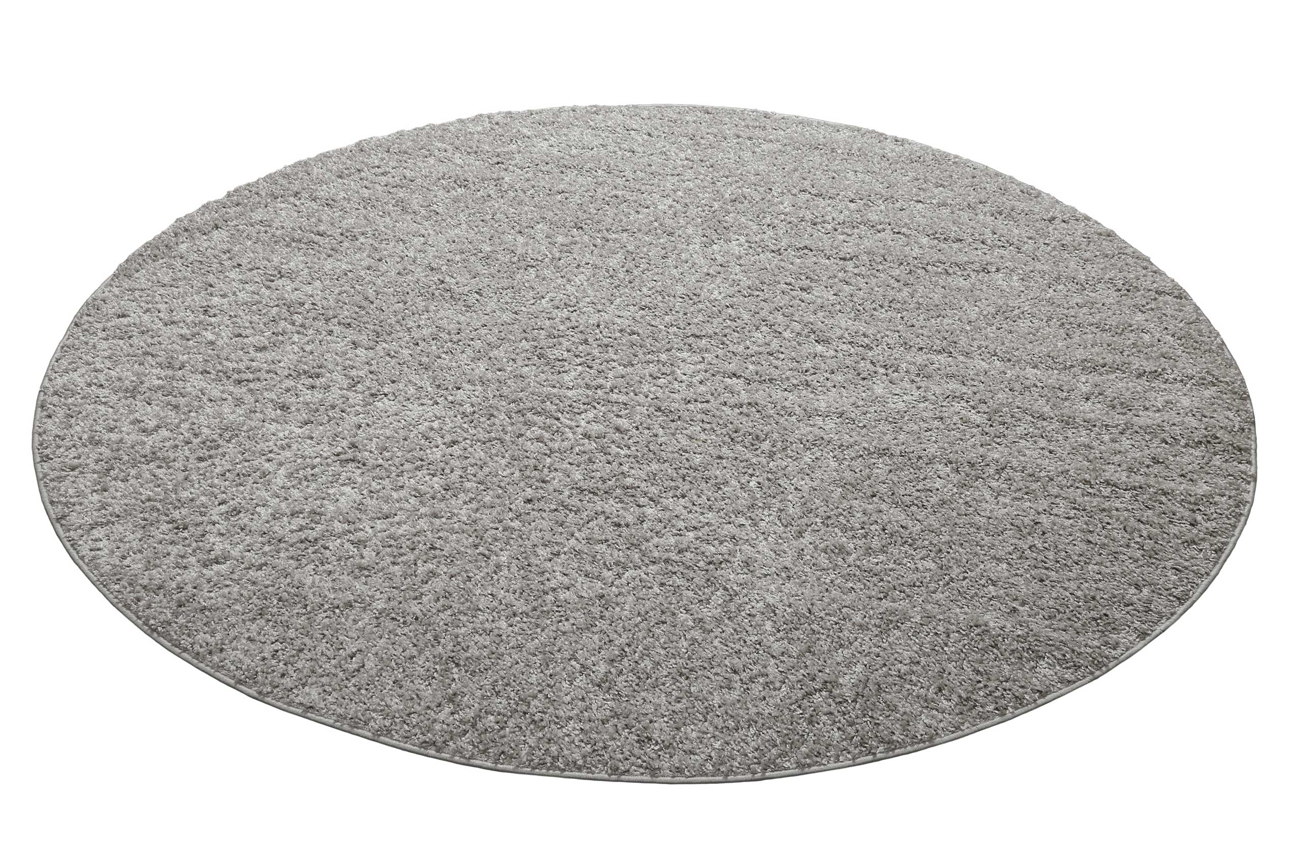 Teppich Rund Grau Hochflor "Greta" WECONhome Basics