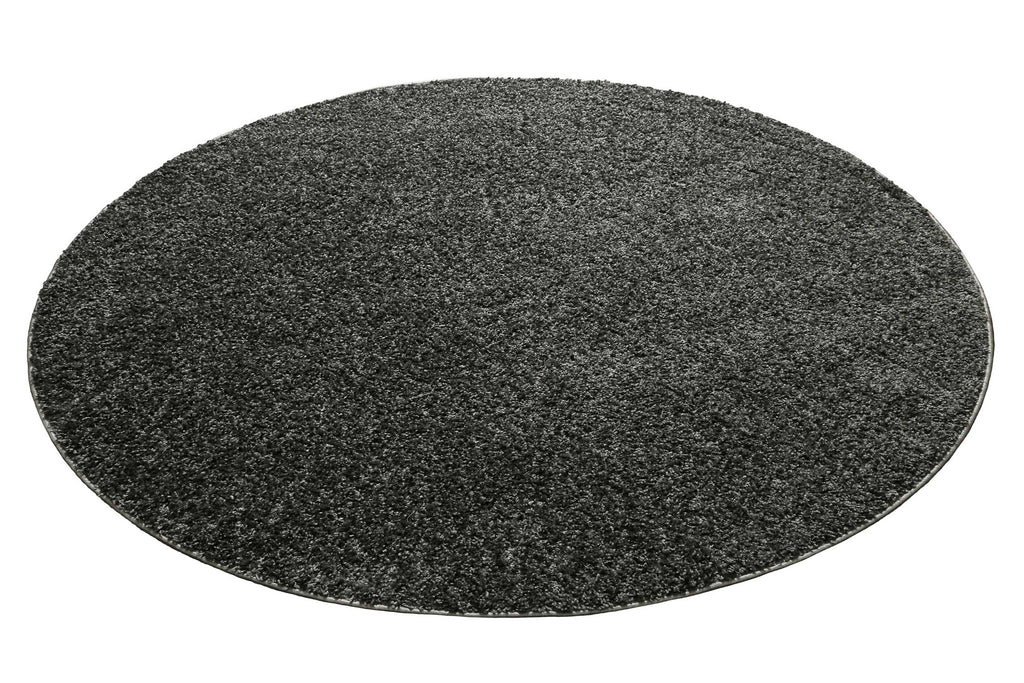 Teppich Rund Anthrazit Hochflor "Greta" WECONhome Basics