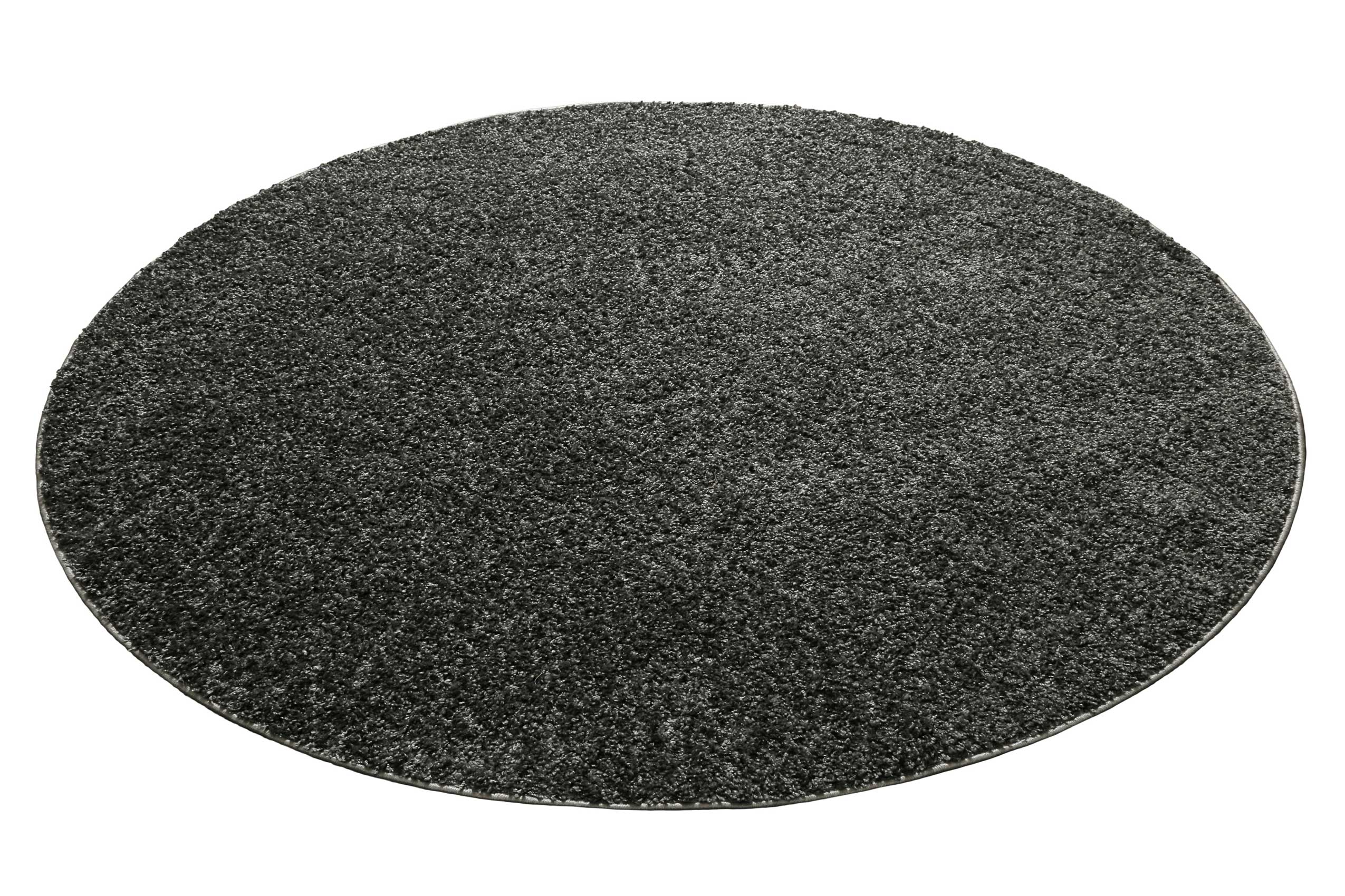 Teppich Rund Anthrazit Hochflor "Greta" WECONhome Basics