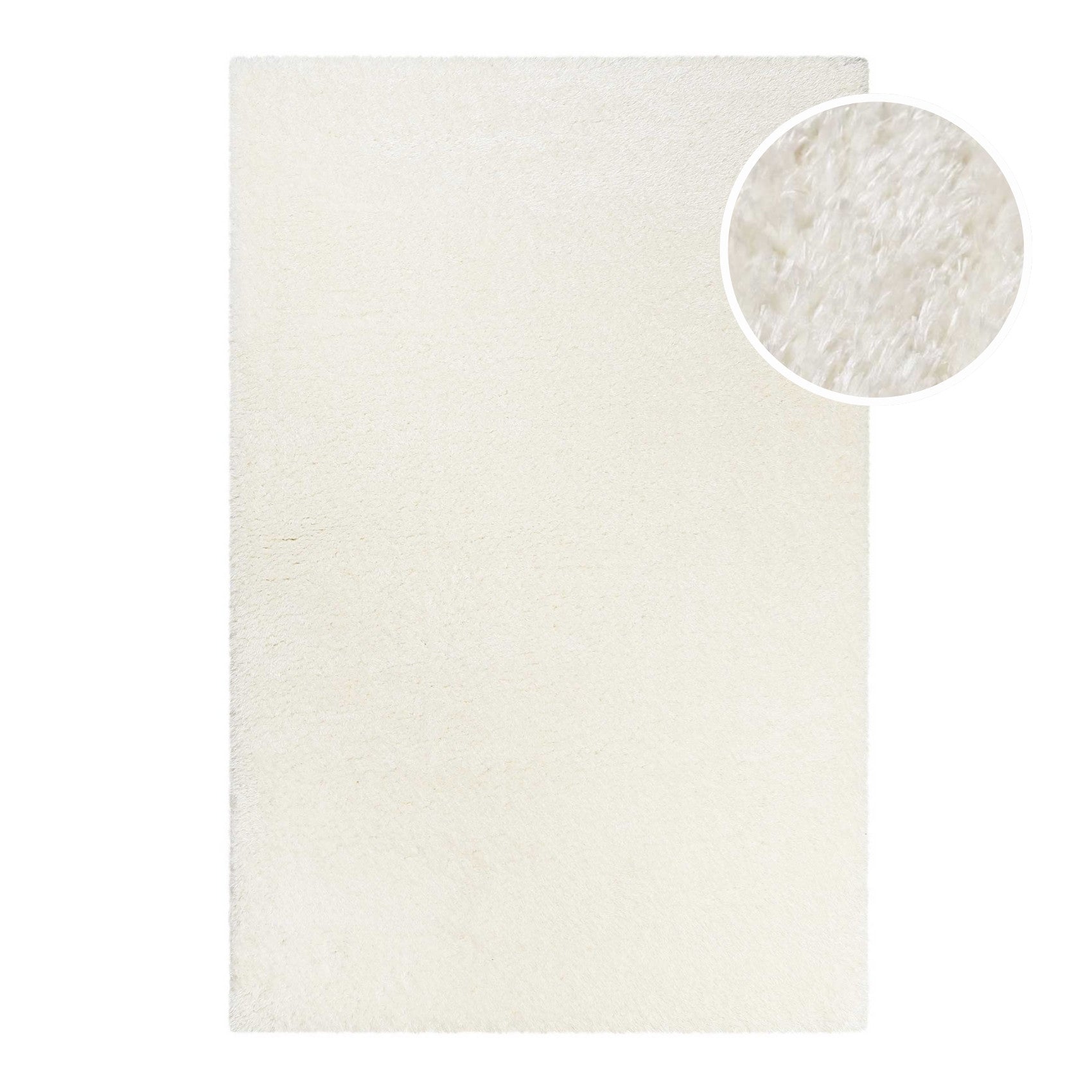 Hochflor Teppich Weiß Creme "Toubkal" WECONhome