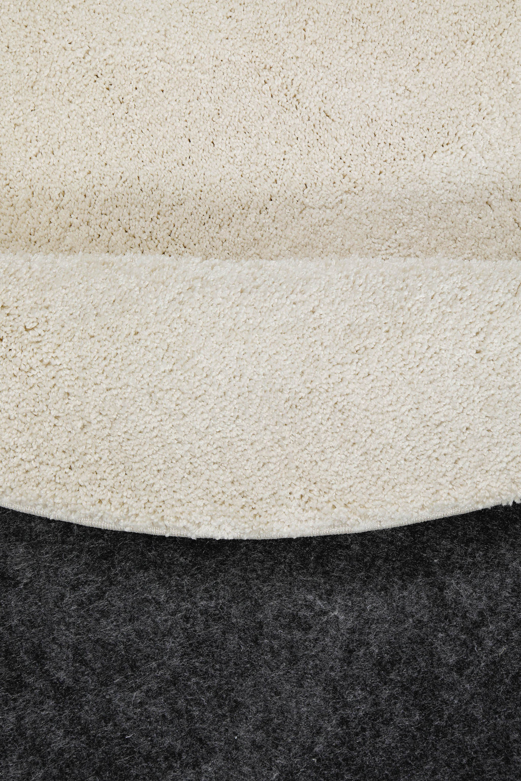 Kurzflorteppich Rund Creme Weiß "Wogh" WECONhome