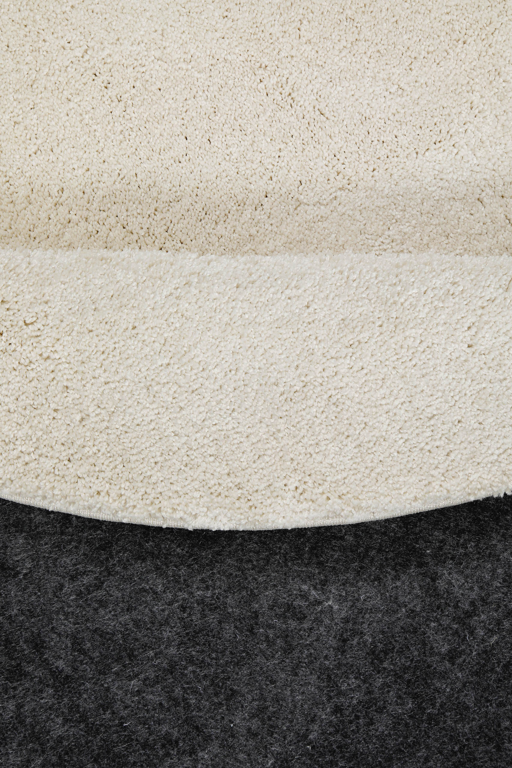 Kurzflorteppich Rund Creme Weiß "Wogh" WECONhome