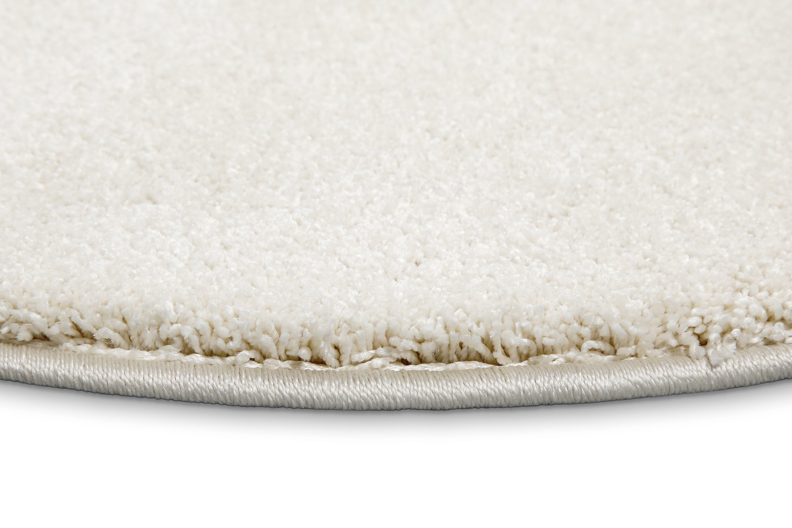 Kurzflorteppich Rund Creme Weiß "Wogh" WECONhome