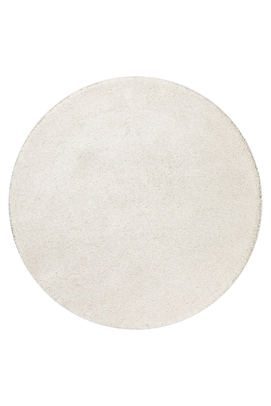 Kurzflorteppich Rund Creme Weiß "Wogh" WECONhome
