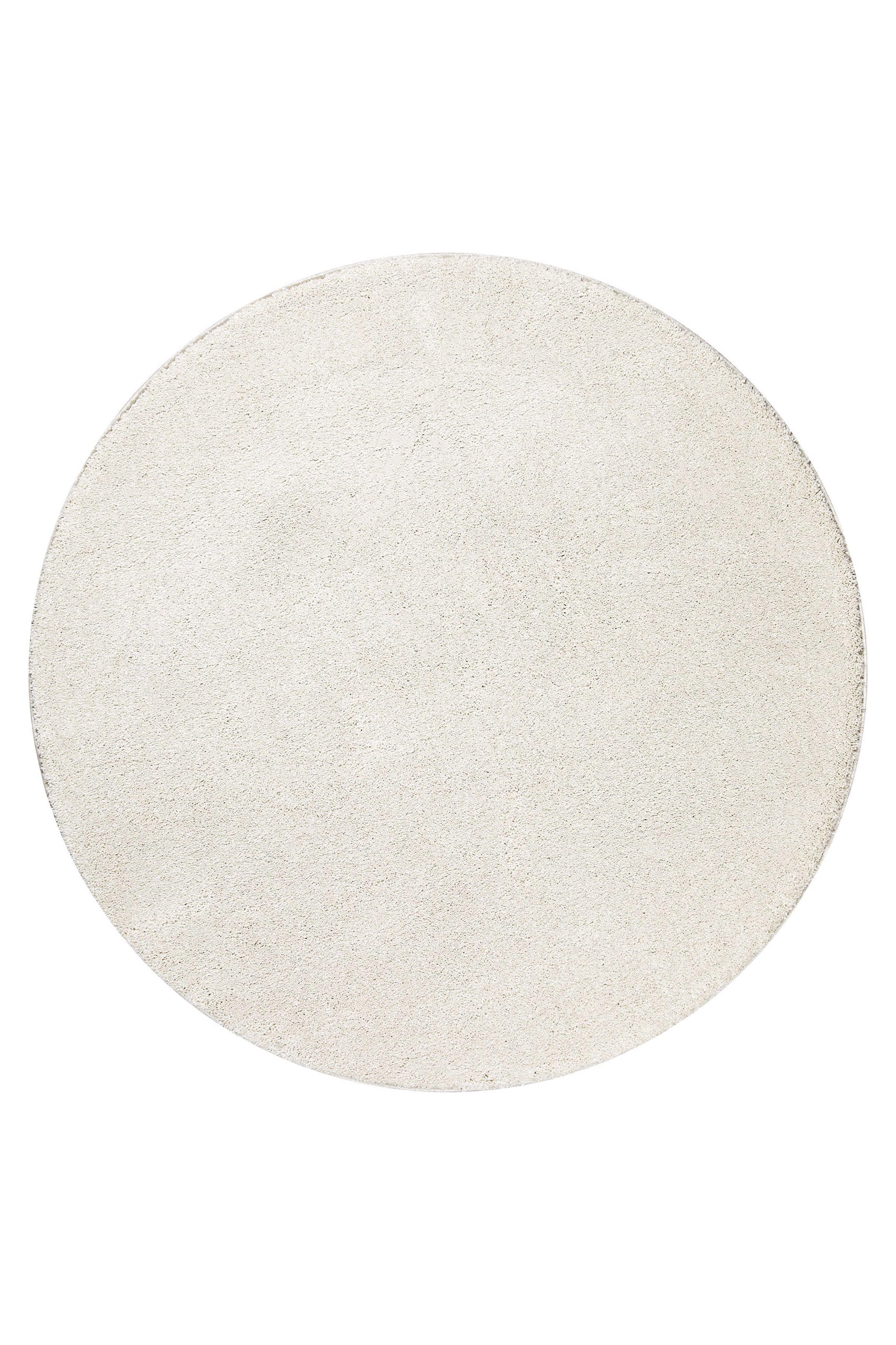 Kurzflorteppich Rund Creme Weiß "Wogh" WECONhome