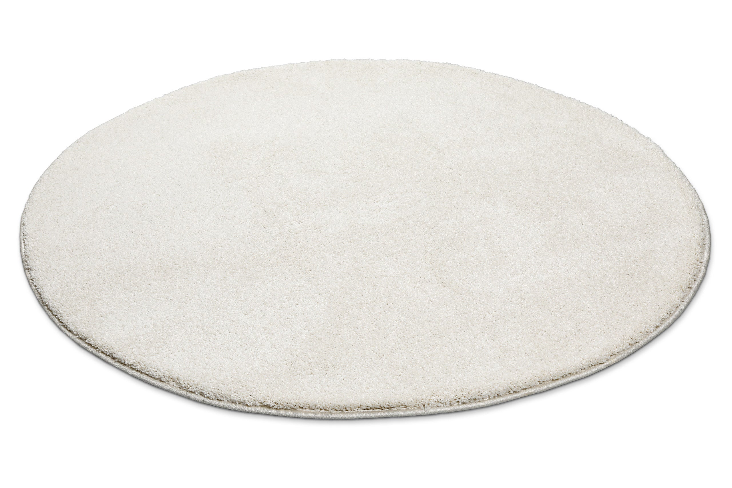 Kurzflorteppich Rund Creme Weiß "Wogh" WECONhome