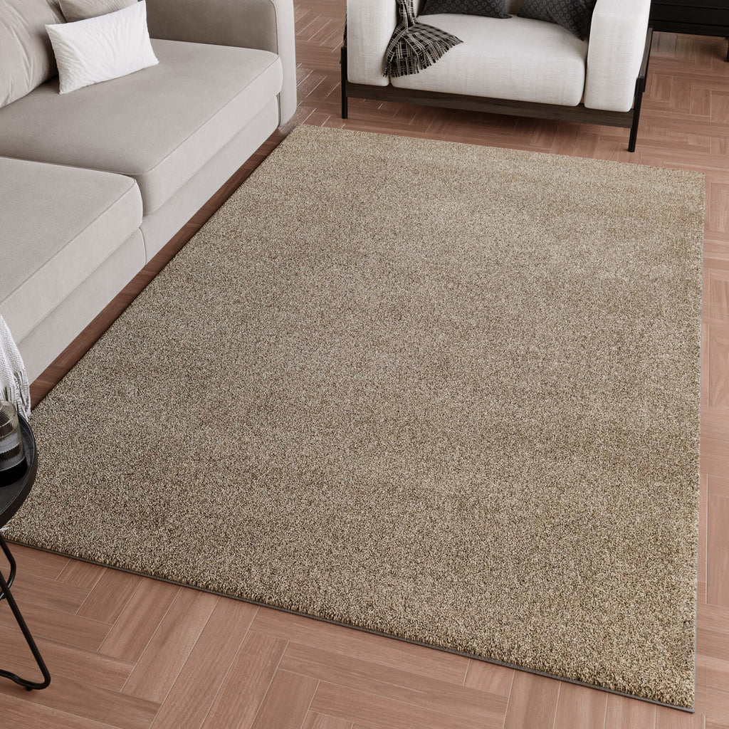 Kurzflorteppich Sand Beige "Wogh" WECONhome