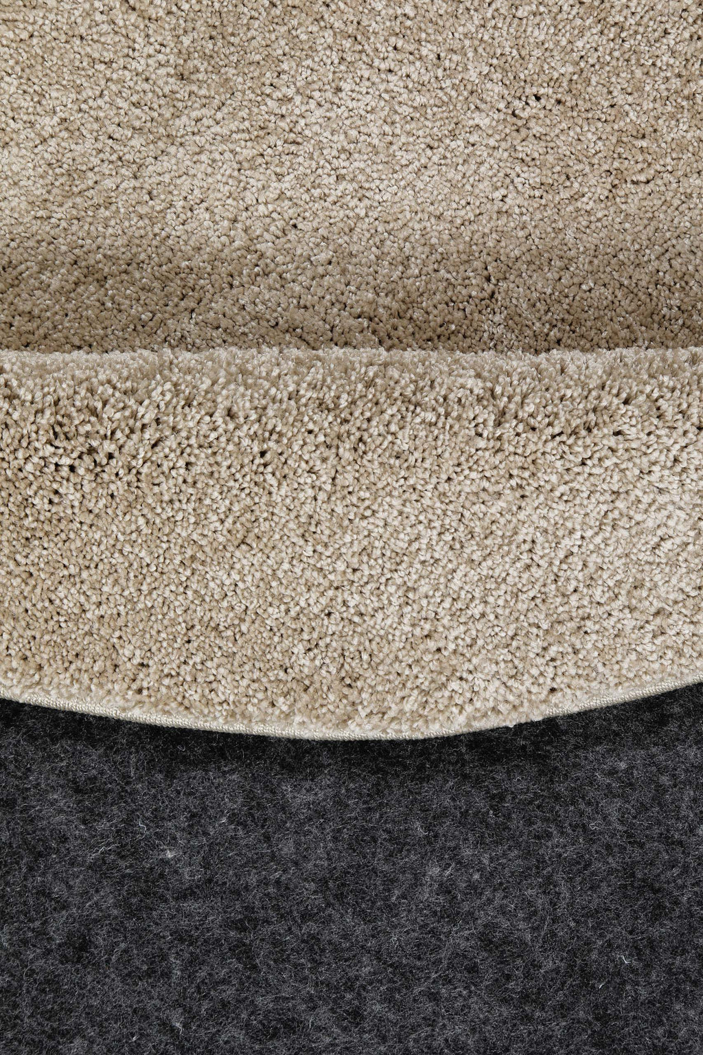 Kurzflorteppich Rund Sand Beige "Wogh" WECONhome