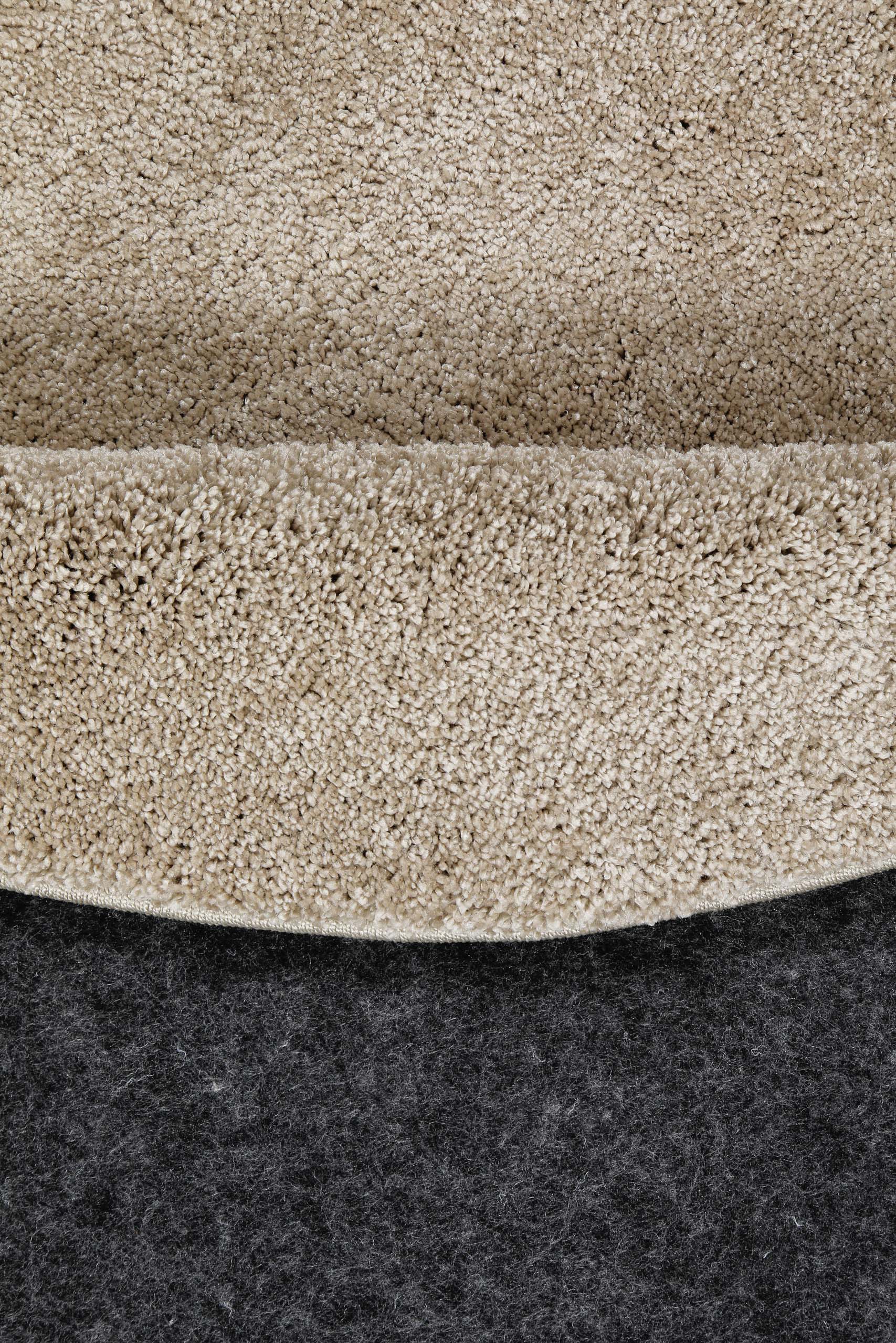 Kurzflorteppich Rund Sand Beige "Wogh" WECONhome