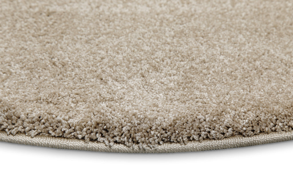 Kurzflorteppich Rund Sand Beige "Wogh" WECONhome