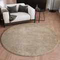 Kurzflorteppich Rund Sand Beige "Wogh" WECONhome
