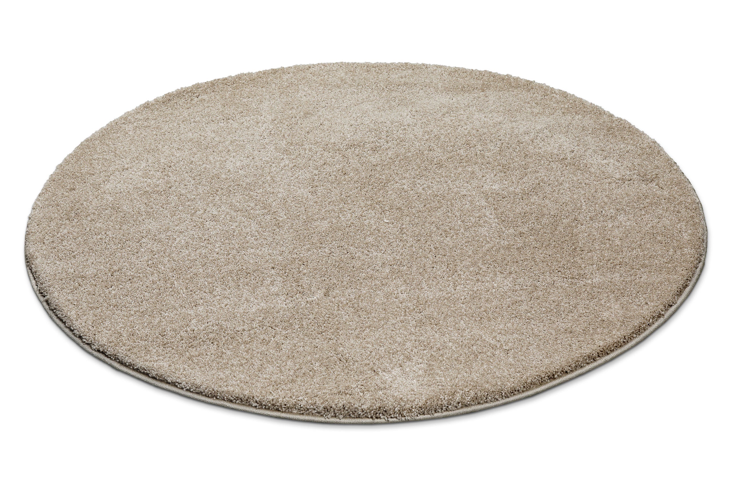 Kurzflorteppich Rund Sand Beige "Wogh" WECONhome