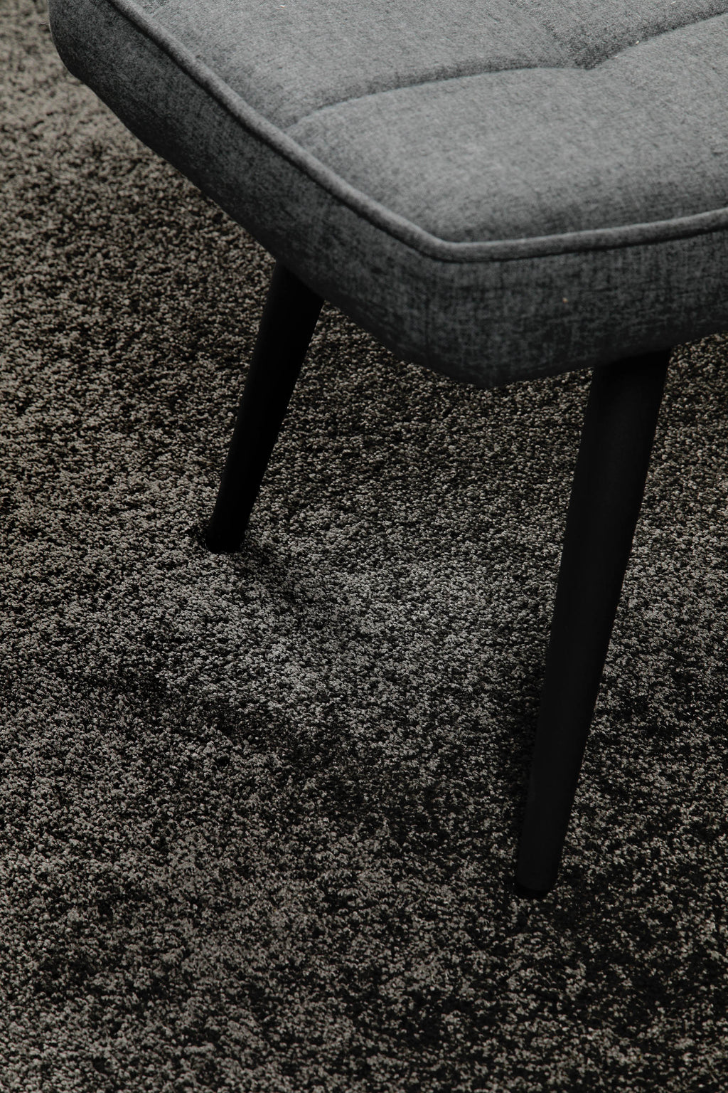 Kurzflorteppich Rund Anthrazit "Wogh" WECONhome
