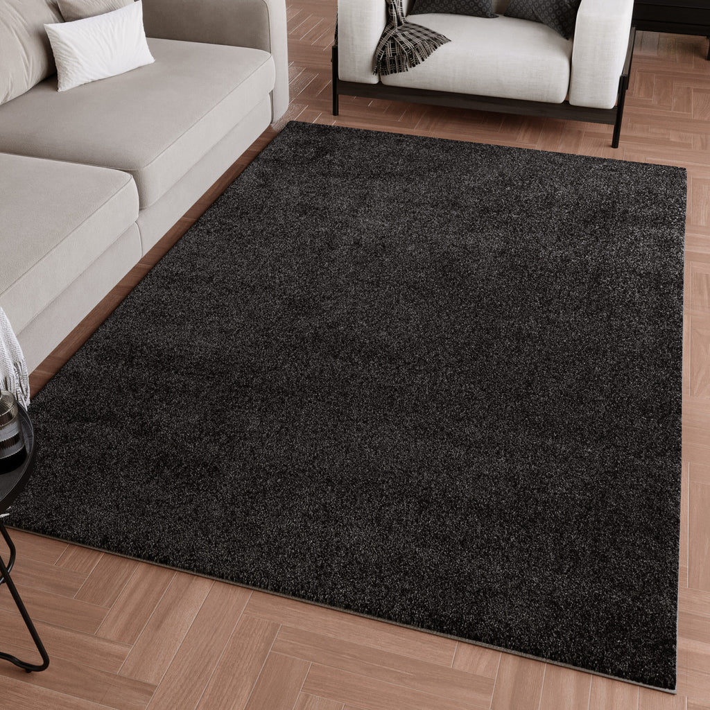 Kurzflorteppich Anthrazit "Wogh" WECONhome