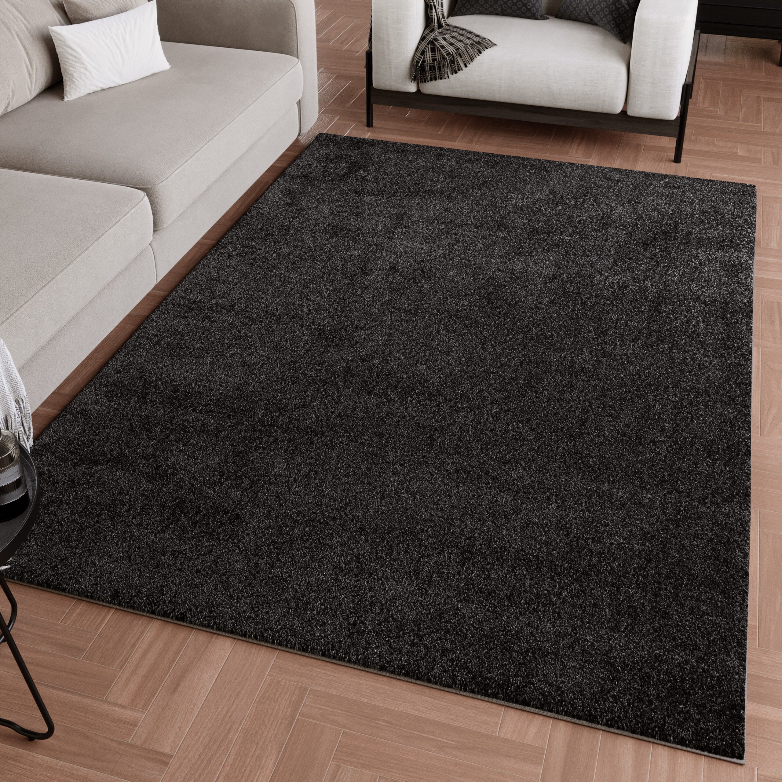 Kurzflorteppich Anthrazit "Wogh" WECONhome