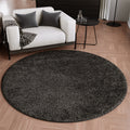 Kurzflorteppich Rund Anthrazit "Wogh" WECONhome