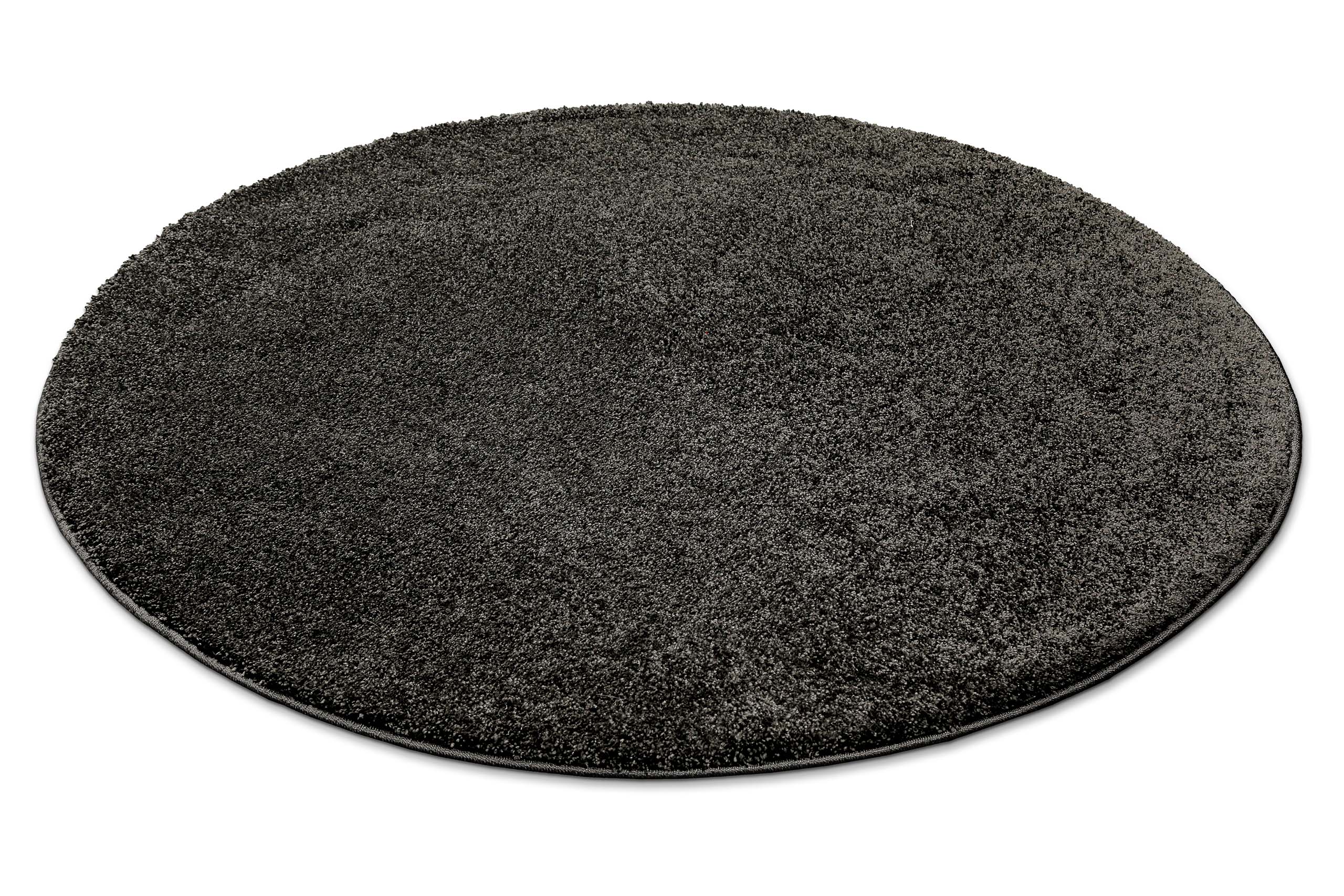 Kurzflorteppich Rund Anthrazit "Wogh" WECONhome