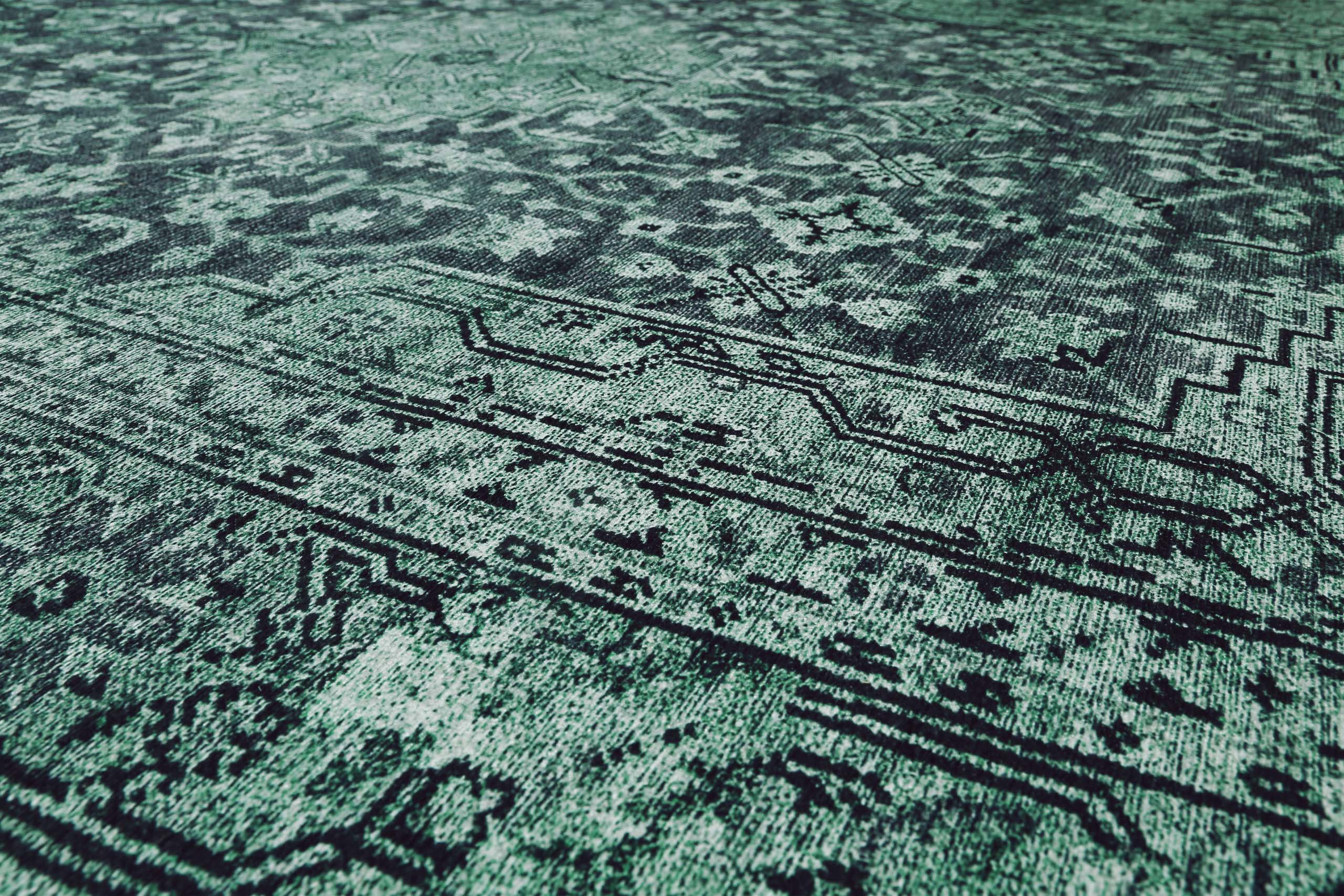 Teppich Anthrazit Grün Vintage "2nd Avenue" WECONhome