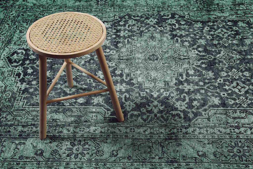 Teppich Anthrazit Grün Vintage "2nd Avenue" WECONhome