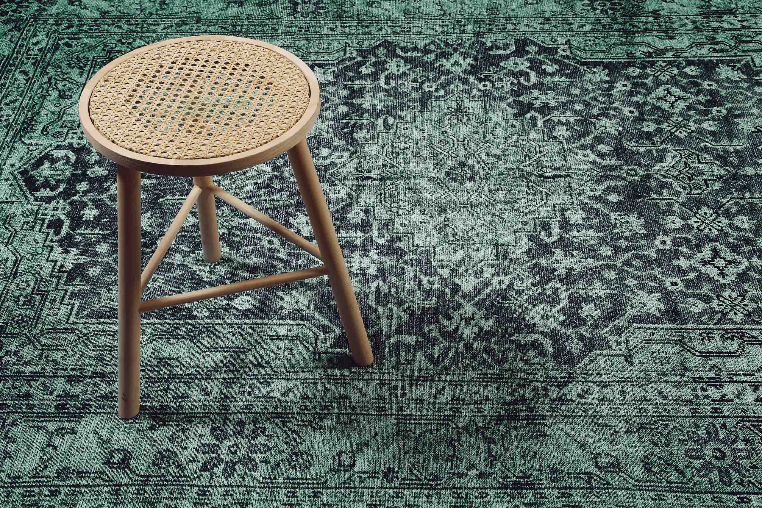 Teppich Anthrazit Grün Vintage "2nd Avenue" WECONhome