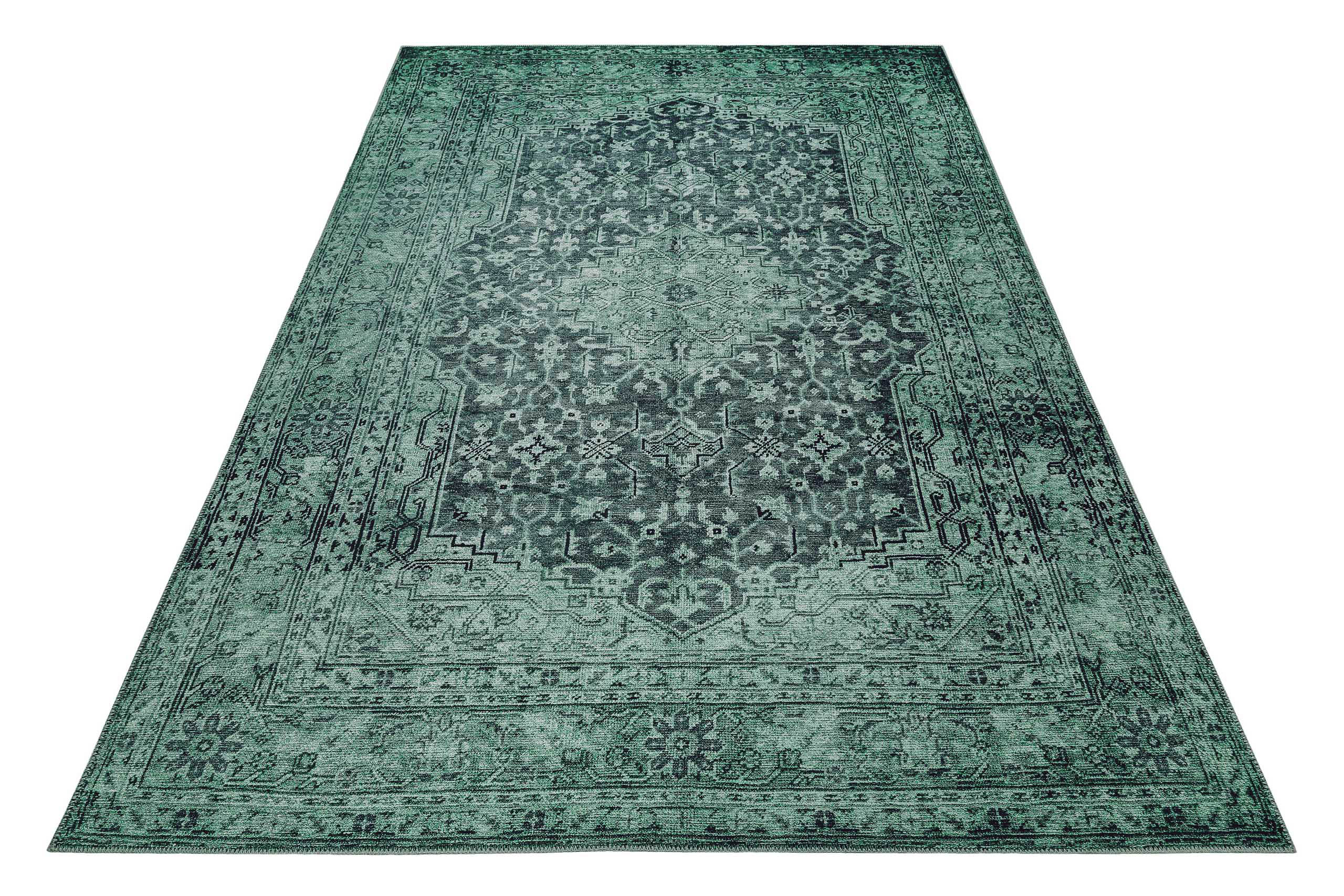 Teppich Anthrazit Grün Vintage "2nd Avenue" WECONhome