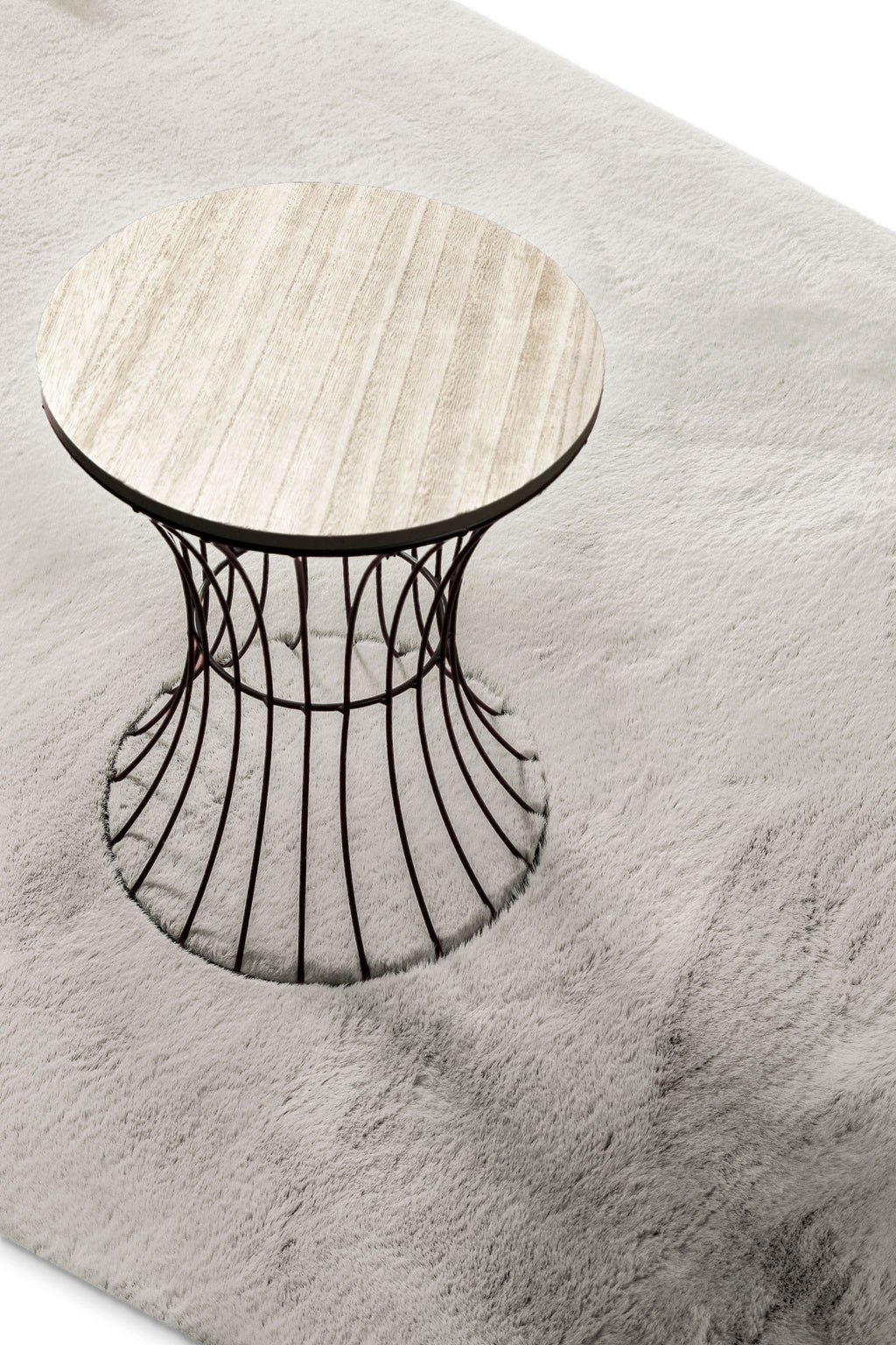 Kunstfell Teppich Beige Grau flauschig und weich "Anna" WECONhome Basics