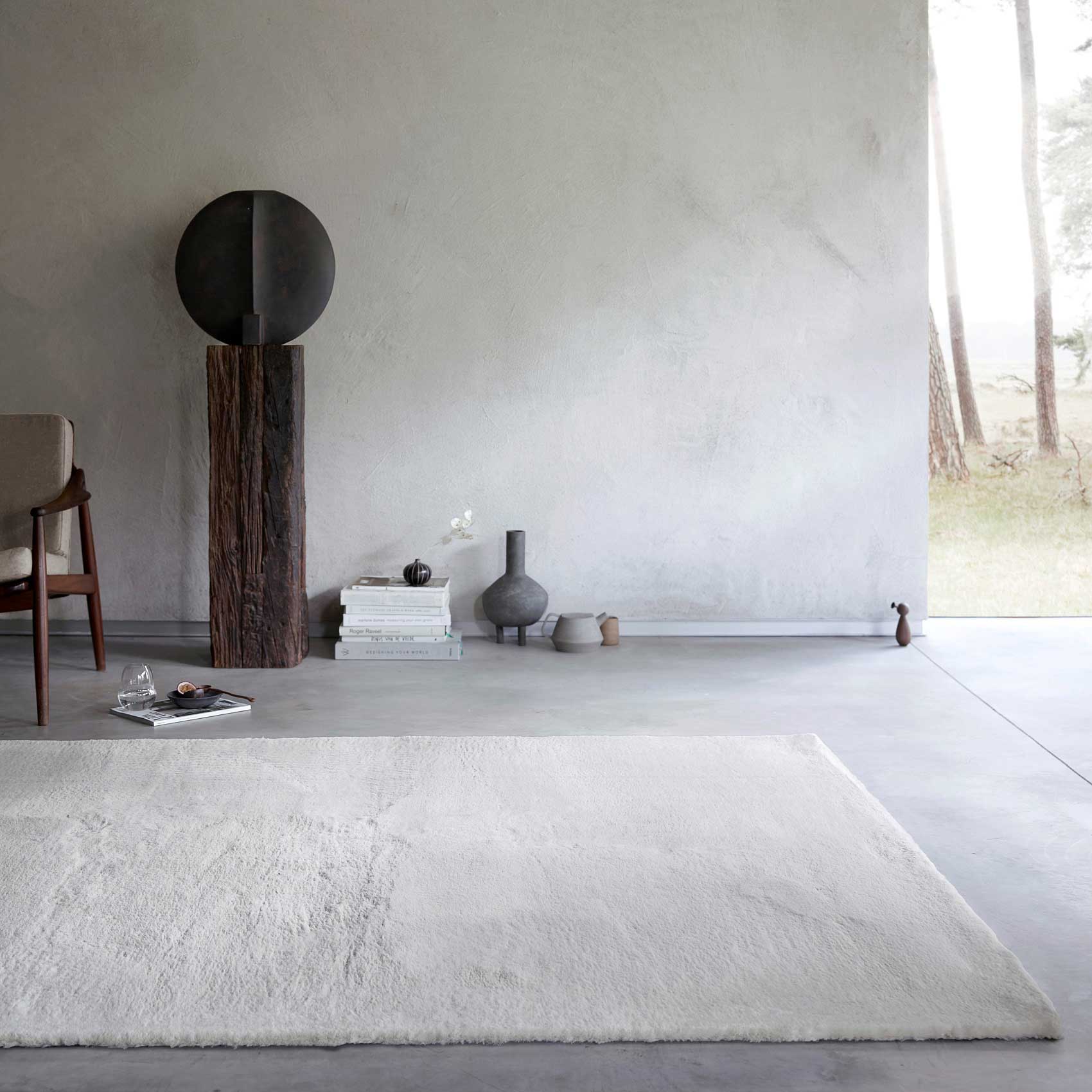 Kunstfell Teppich Beige Grau flauschig und weich "Anna" WECONhome Basics